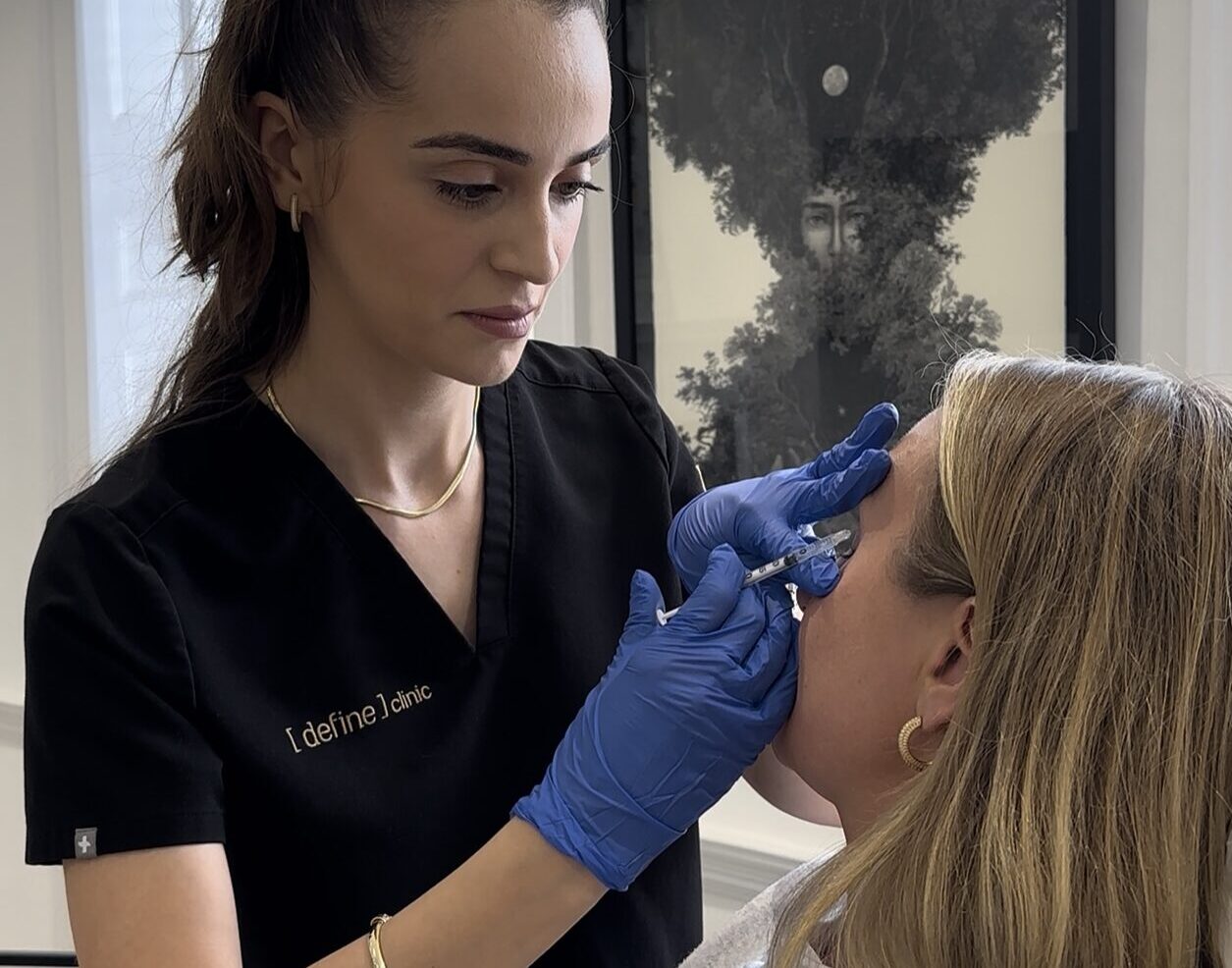 Dr Teuta performing Botox treatment at Define Clinic London