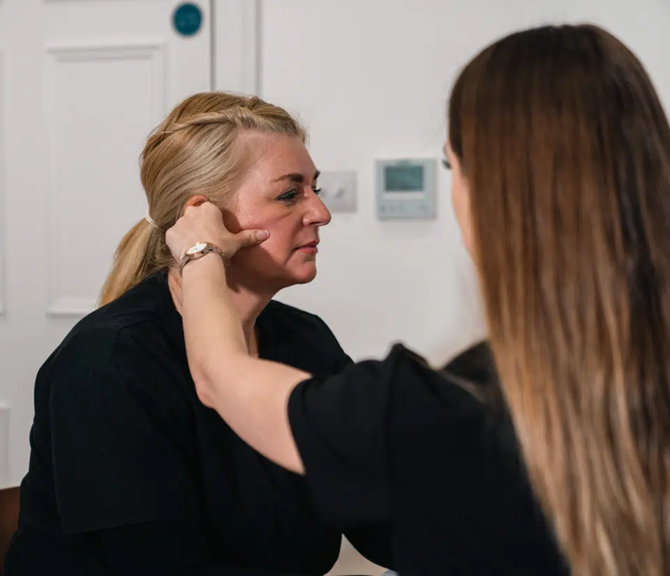 Dr Teuta patient liquid facelift consultation