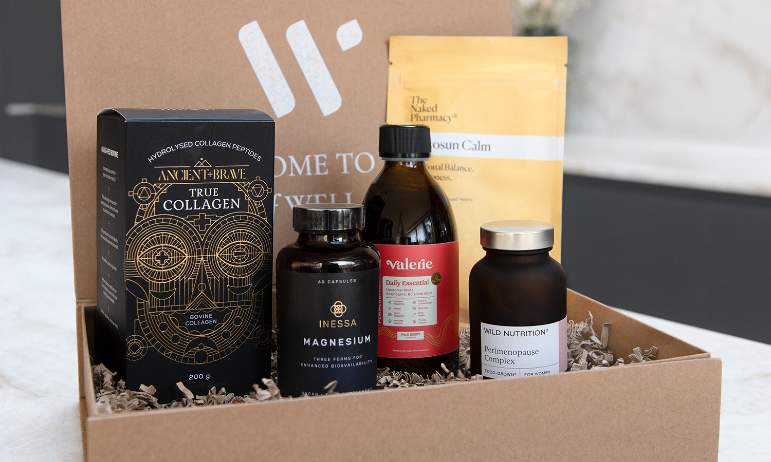 collagen, magnesium, perimenopause complex supplements W-Wellness