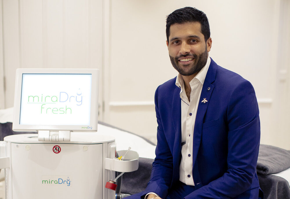 Dr Benji with Define Clinic's miraDry fresh machine